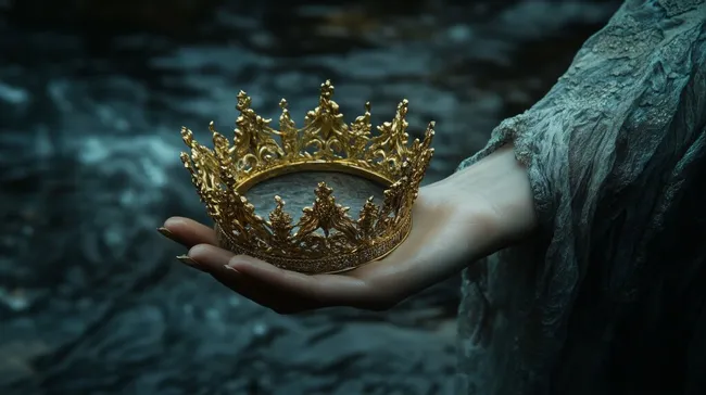 Goldene Krone in mystischer Szene