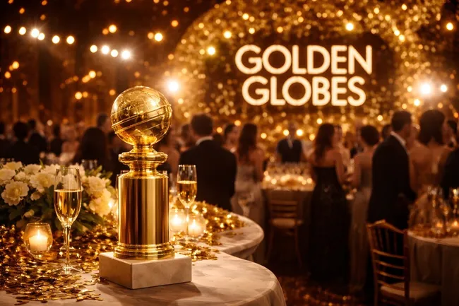Goldene Trophäe bei den Golden Globes Preisverleihung