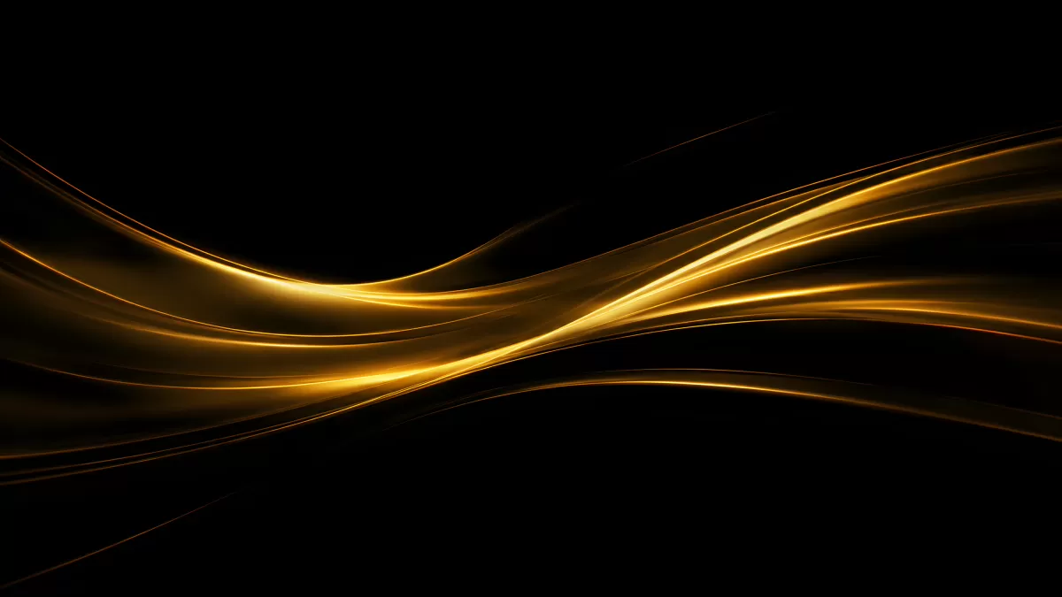 Goldene Wellen auf dunklem Hintergrund