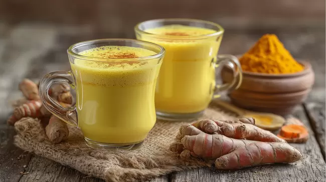 Goldener Kurkuma-Latte: Aromatisches Getränk mit Ingwer und Gewürzen
