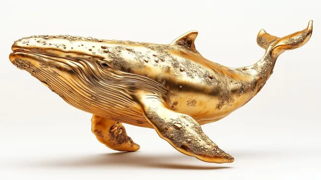 Goldener Wal - Moderne Skulpturkunst