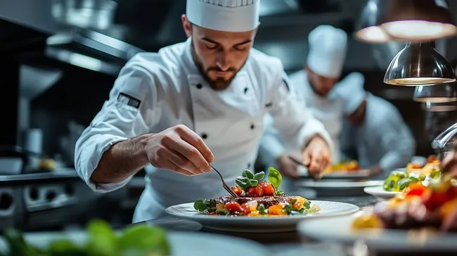 Gourmetküche: Frischer Tomatensalat mit Kräutern