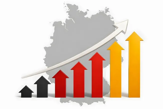 Grafische Darstellung des Wirtschaftswachstums in Deutschland