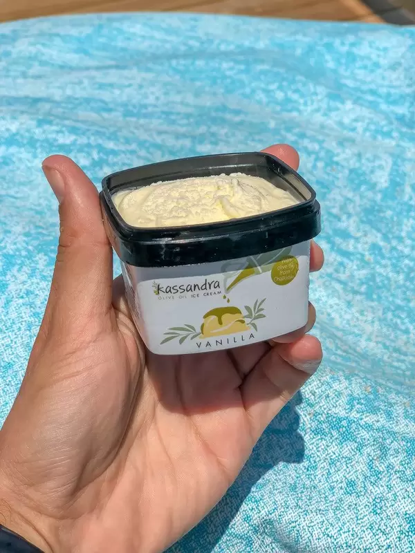 Greek olive oil ice cream