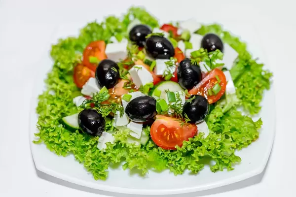Greek salad with fresh vegetables  Flip 2019