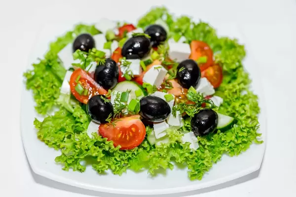 Greek salad with fresh vegetables