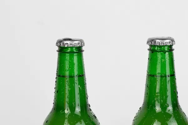 Green beer bottles