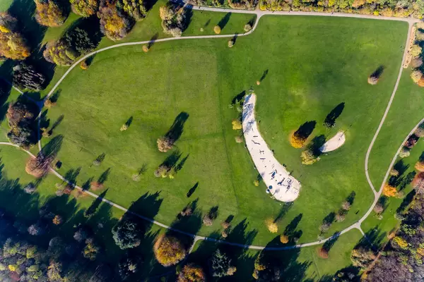 Green Space with Adventure Kids Playground at Forest Botanical Garden And Friedenwald in Cologne, Germany