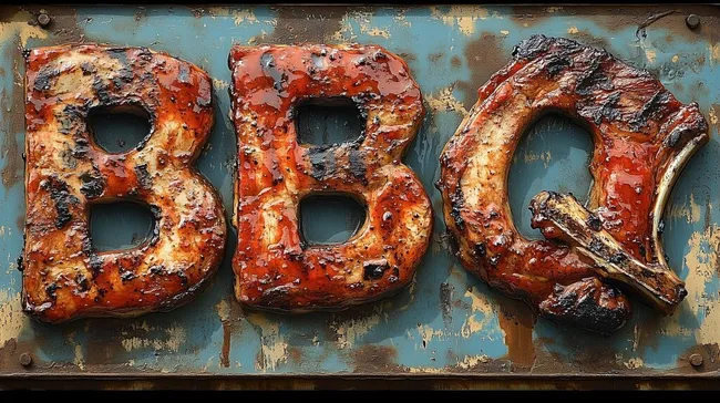 Grill-Buchstaben aus köstlichem Fleisch