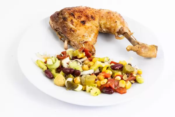 Grilled Chicken Drumstick with Vegetable salad