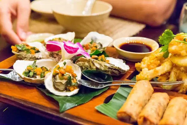 Grilled Oysters with Spring Onion Salsa