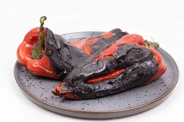 Grilled Red Paprika prepared for salad