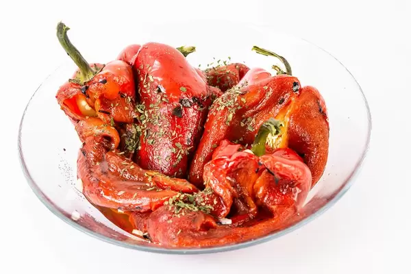 Grilled Red Paprika salad in the bowl (Flip 2019)