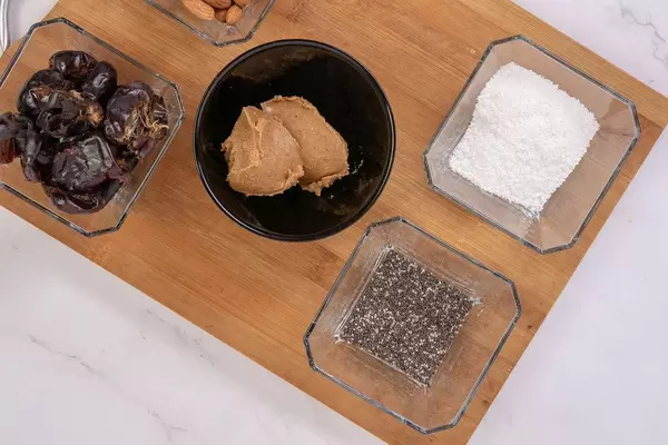 Groceries for preparing Energy Balls cookies (Flip 2019)