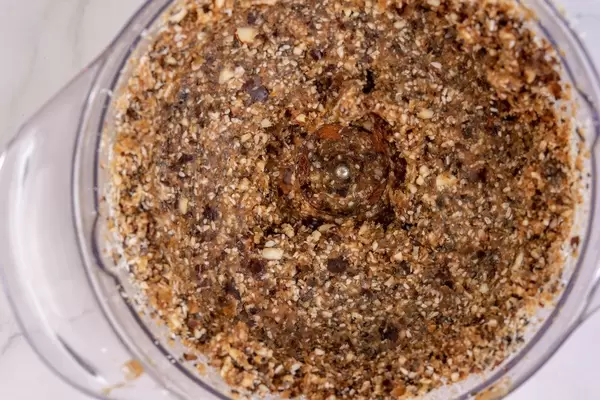 Groceries for preparing Energy Balls cookies in the blender