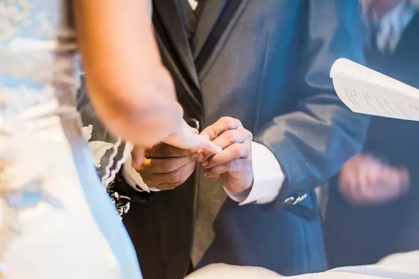 Groom inserting a ring to the Bride's finger  Flip 2019