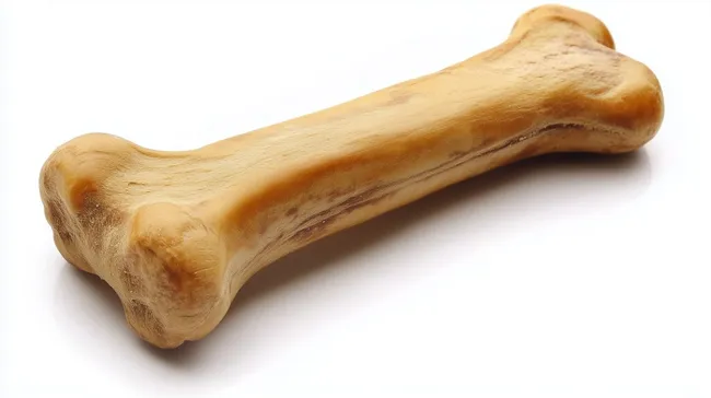 Großer Hundekauspfeiler auf weißem Hintergrund