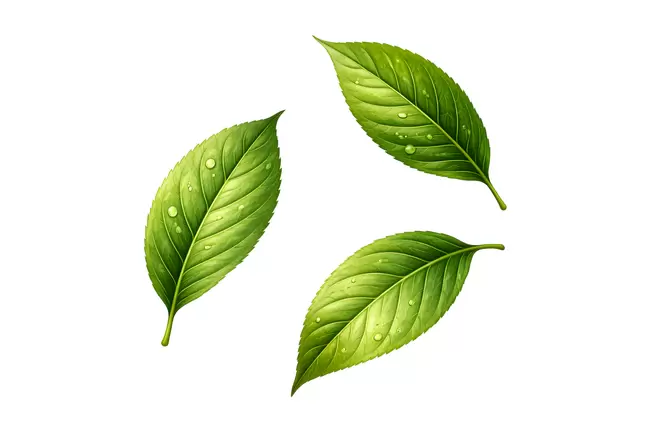 Grüne Blätter mit Wassertropfen - Naturaspekt