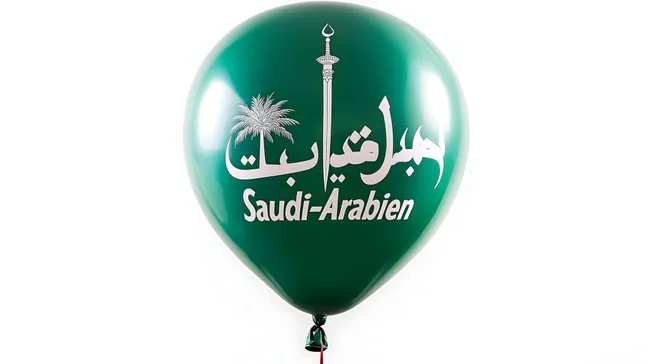 Grüner Saudi-Arabien-Ballon mit Emblem