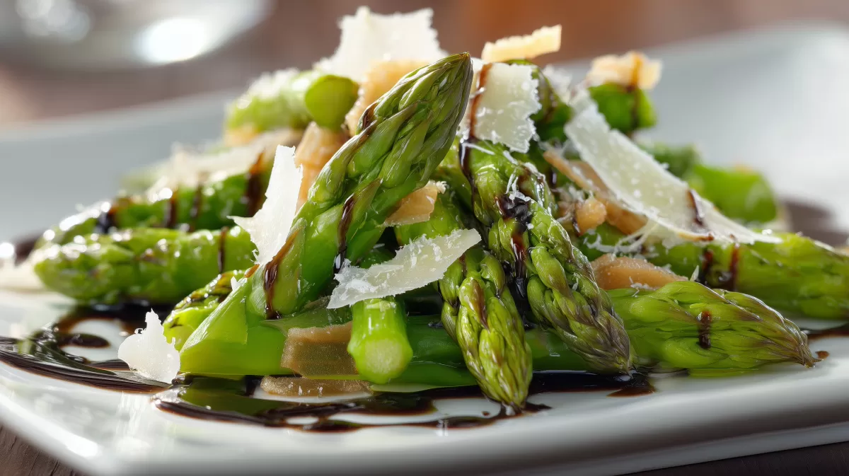 Grüner Spargelsalat mit Parmesan & Balsamico