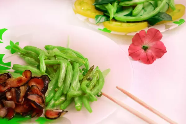 Grüne Bohnen mit Gemüse