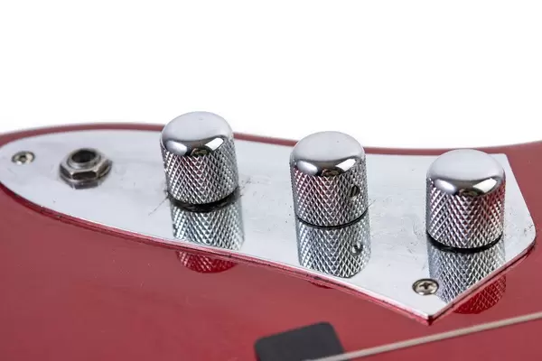 Guitar Potentiometers on the red guitar (Flip 2019)