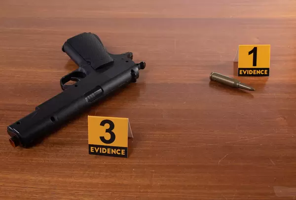 Gun at crime scene