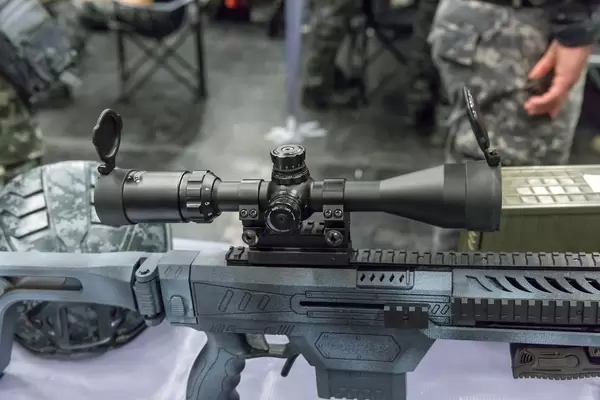 Gunsight on LARP rifle