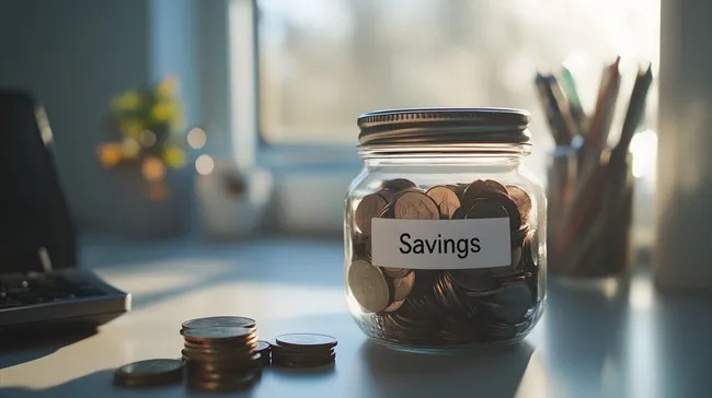 Guthaben in Spardose - Symbolisches Sparen und Finanzplanung