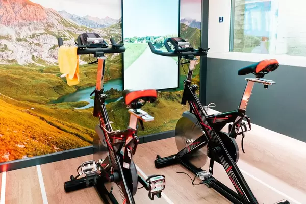 Gym section of concept carriage by Deutsche Bahn