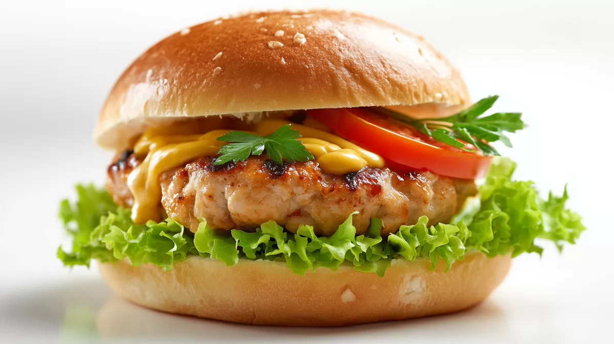 Hähnchen Burger mit Lollo Bionda und Tomate