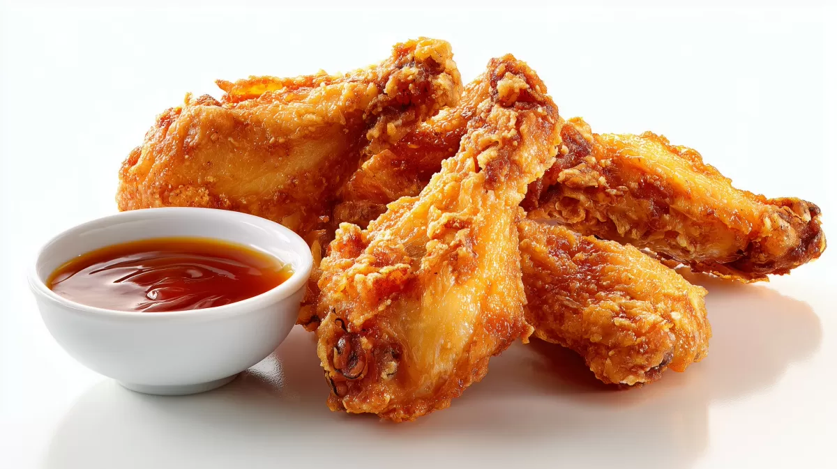 Hähnchenflügel knusprig frittiert mit Dip-Sauce