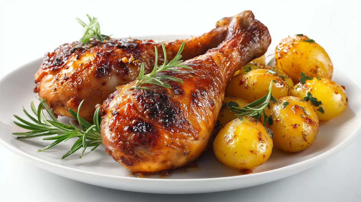 Hähnchenkeulen aus dem Ofen mit Rosmarinkartoffeln