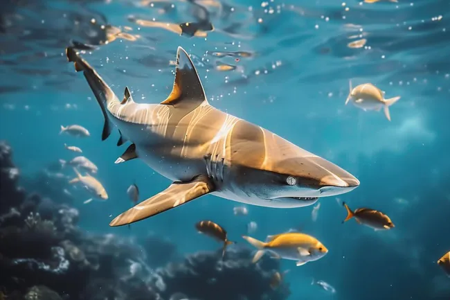 Haiangriff in der Unterwasserwelt