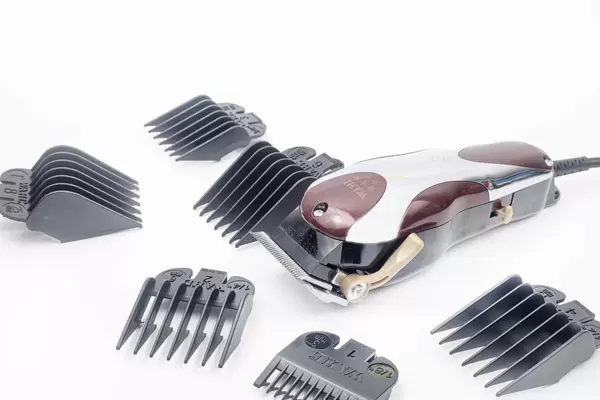 Haircut Trimmer and addons above white background
