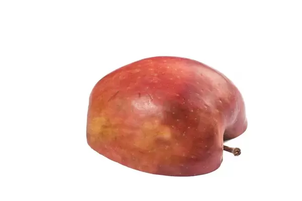 Half of Red Apple on the white background
