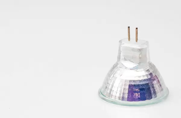 Halogen Light on a White Background