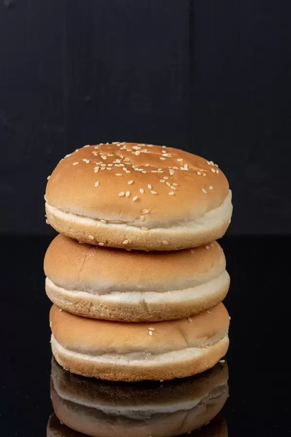 Hamburger Buns isolated above black background (Flip 2019)