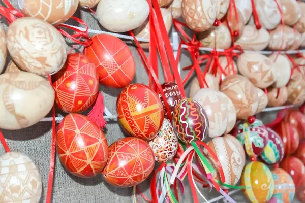 Hand bemalte Ostereier