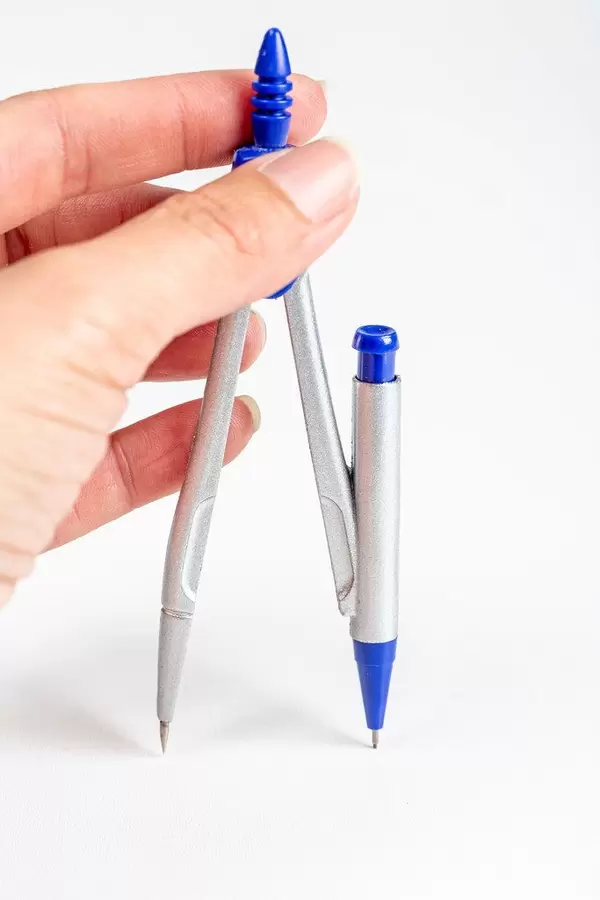Hand with dividers on white background