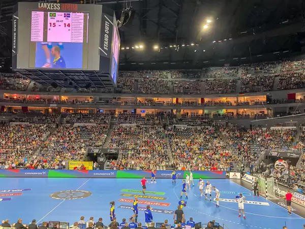 Handballspiel der Mannschaften Brasilien gegen Island an Handball Weltmeisterschaft 2019