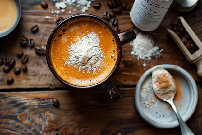 Handgefertigter Kaffee mit Zutaten