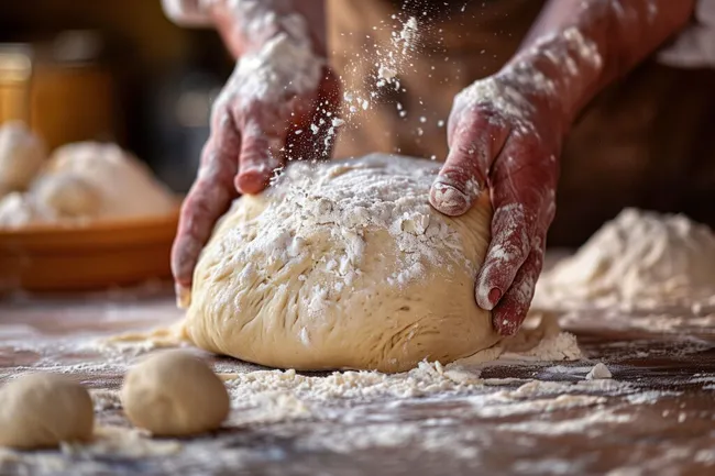 Handgekneteteter Teig für Backwaren
