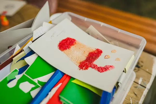 Handgemachte Eiscreme-Grußkarte von Kindern