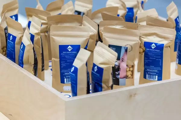 Handgemachte Popcorn mit Brezel und weißer Schokolade von der Berliner Popkornditorei Knalle