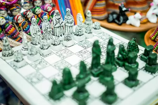 Handmade Guatemalan style chess game