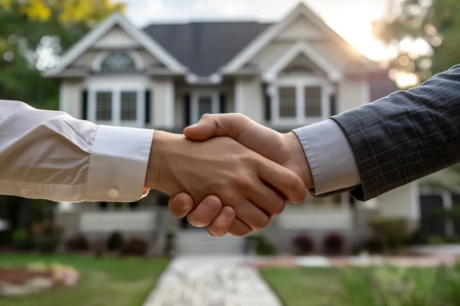 Handschlag beim Immobilienkauf