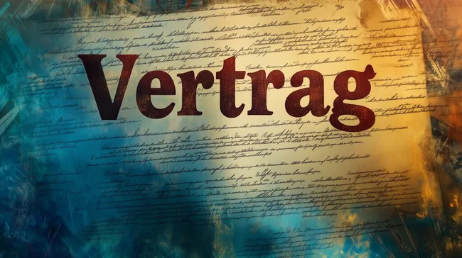 Handschriftlicher Vertrag mit rubinroten Überschriften