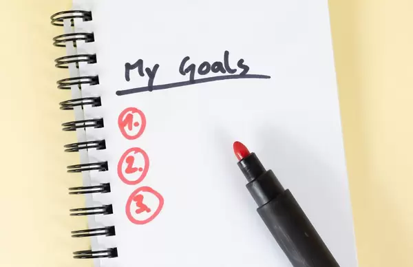 Handwriting of my goals