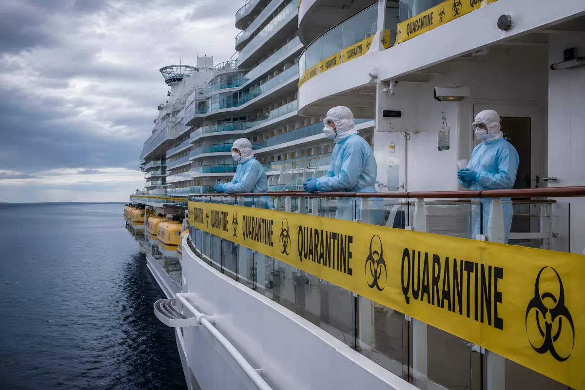 Hantavirus: Quarantäne auf Kreuzfahrtschiff mit Schutzanzug-Personal